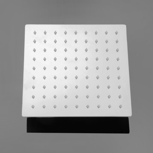 Marwell Regenduschkopf Regendusche mit Anti-Kalk-Düsen - Brausekopf chrom (1,6mm) - 20 x 20 cm