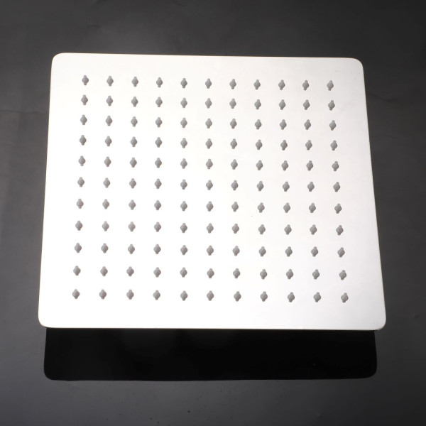 Marwell Regenduschkopf Regendusche mit Anti-Kalk-Düsen - Brausekopf chrom (1,6mm) - 25 x 25 cm