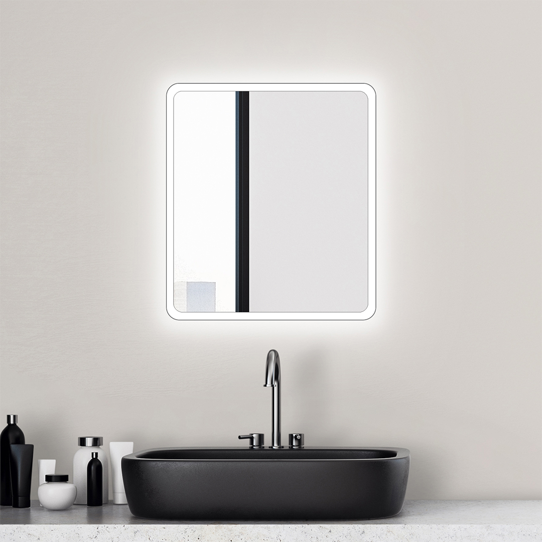 LED Spiegel TALOS BRIGHT 80x60 cm Wandspiegel Dekospiegel Beleuchtung Badspiegel 