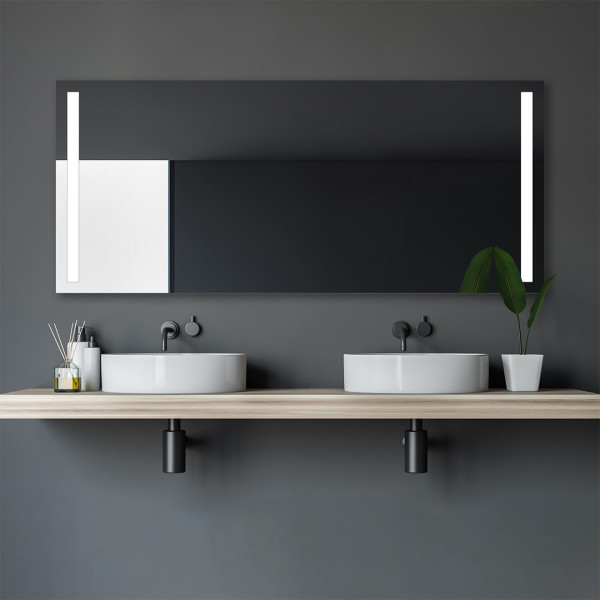 Talos Badezimmerspiegel mit Beleuchtung Light eckig - Modernes Design, Spiegel LED Lichtausschnitte