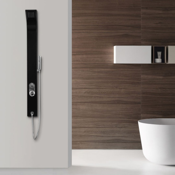 Marwell Duschpaneel, Duschset Care Black - Duschsäule inklusive Duscharmatur